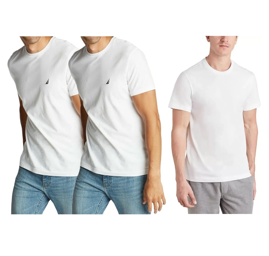 3 x Men's Tees, Size S, Incl: NAUTICA & COPPER&OAK, White. NB: 1x has a min