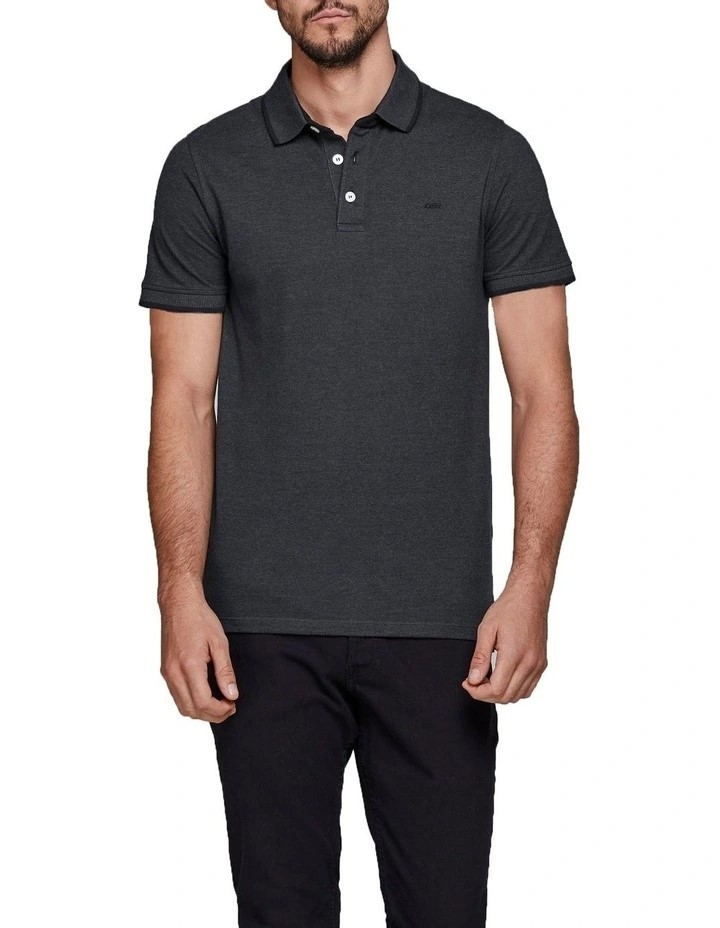JACK&JONES Paulos Polo, Dark Grey. NB: size and material tags cut off but s