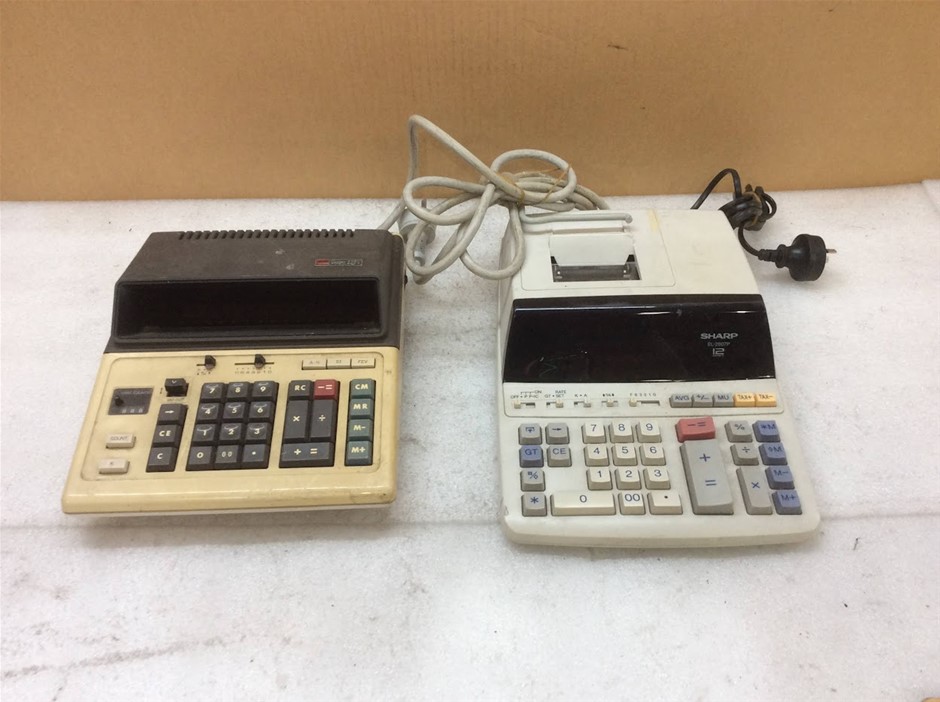Sharp EL-2607P And CS-228V Electronic Calculators (Lot of 2)