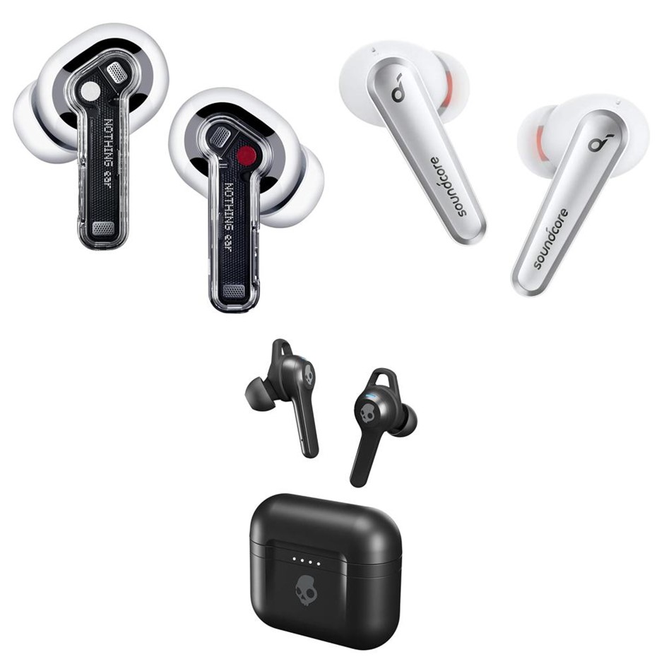 3 x Assorted Wireless Earbuds. 1 x NOTHING Ear B171. 1 x SOUNDCORE Liberty