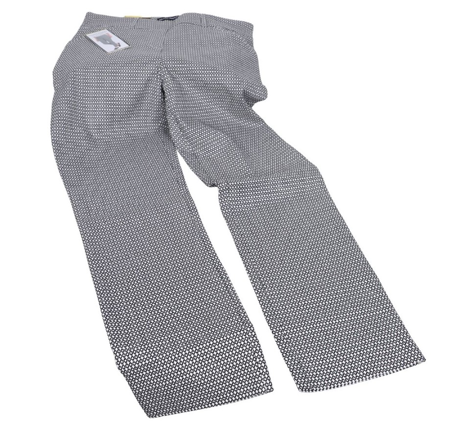 HILARY RADLEY Women's Tummy Control Pant, Size M, Off-White&BlackCombo. Bu