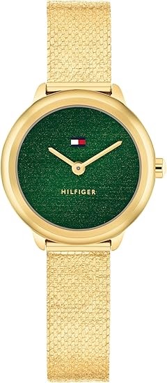 TOMMY HILFIGER Women's Quartz, Shimmer Dial, Mini 26mm Stainless Steel Case