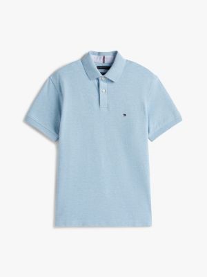 TOMMY HILFIGER Men's Stretch Regular Fit Polo, Size L, Blue Heather (DSD),