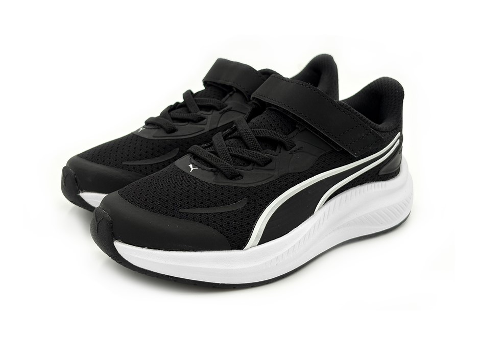 PUMA Kids' Skyrocket 2 AC+ PS Shoes, Size US3.5C, Black/White (01), 233057.