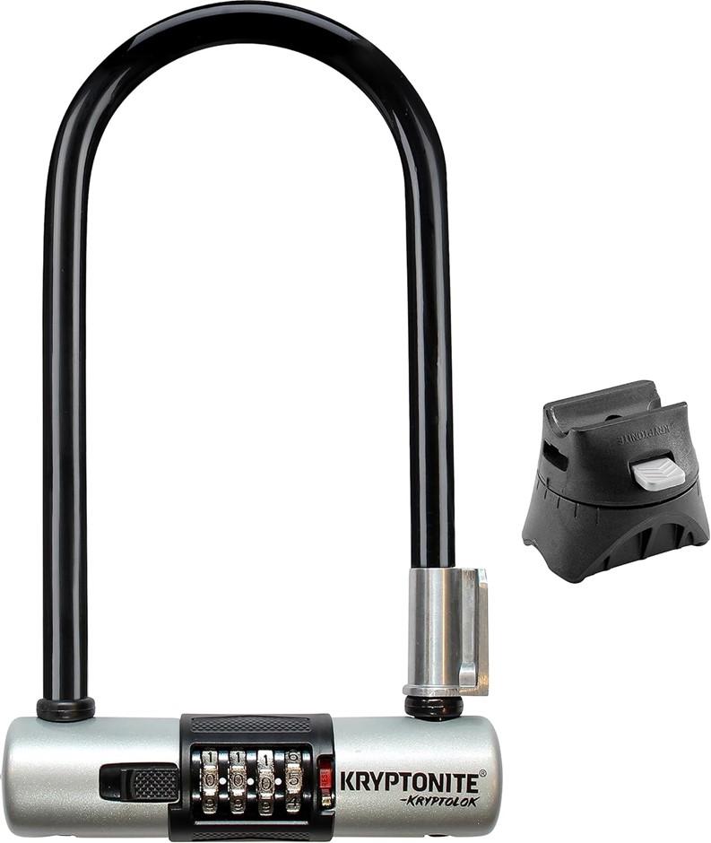 KRYPTONITE KryptoLok Combo Bike U-Lock, Anti-Theft Security, 12.7mm Steel S