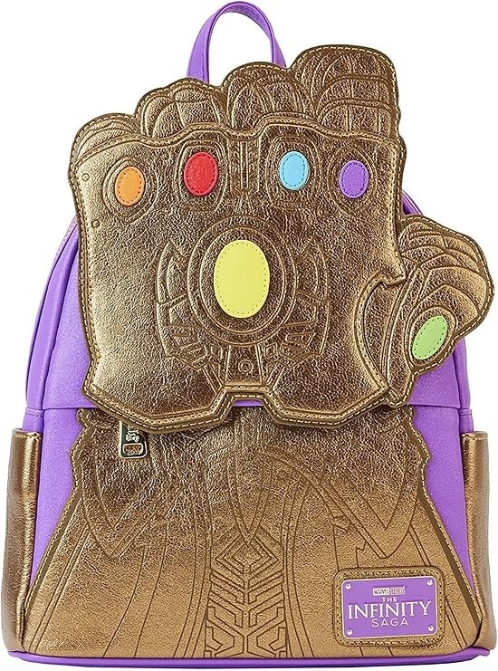 MARVEL Metallic Thanos Gauntlet Mini Backpack, Loungefly