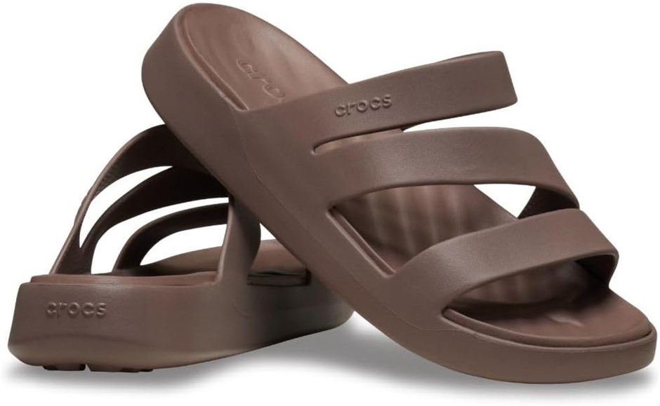 CROCS Getaway Strappy Womens Sandal, Truffle (38/39 EU)