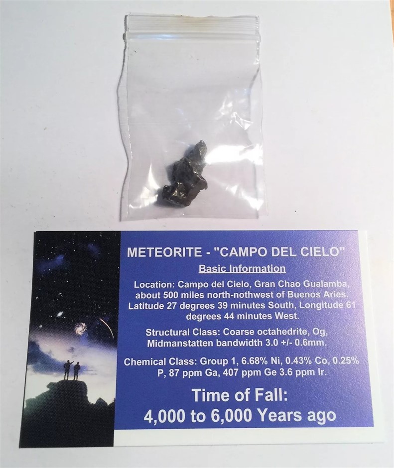 RARE"  Meteorite "Campo Del Cielo" with Information Certificate