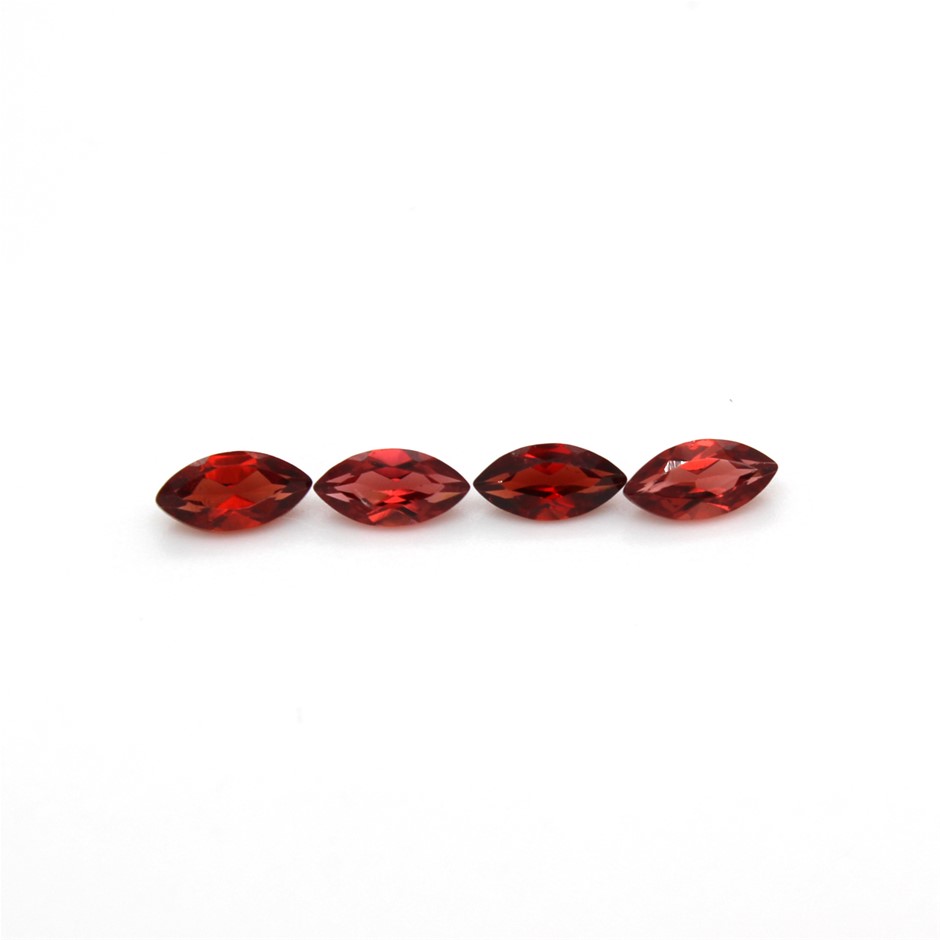 Four 1.23 Ct Marquise Garnet Gemstone
