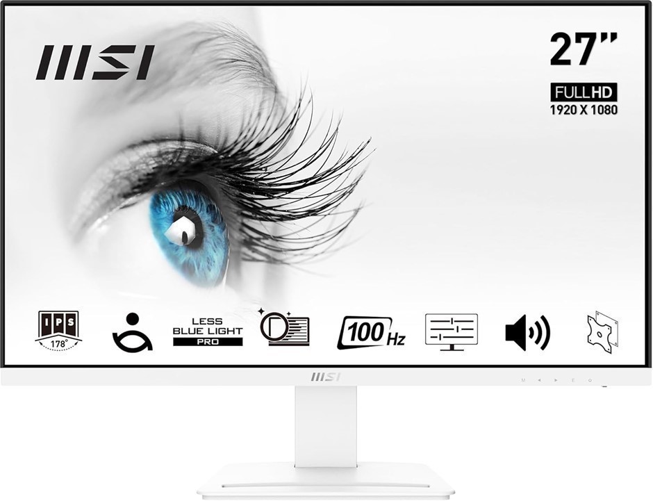 MSI PRO MP273AW 27" Eye Care Ergonomic Business Computer Monitor, FHD 1920x