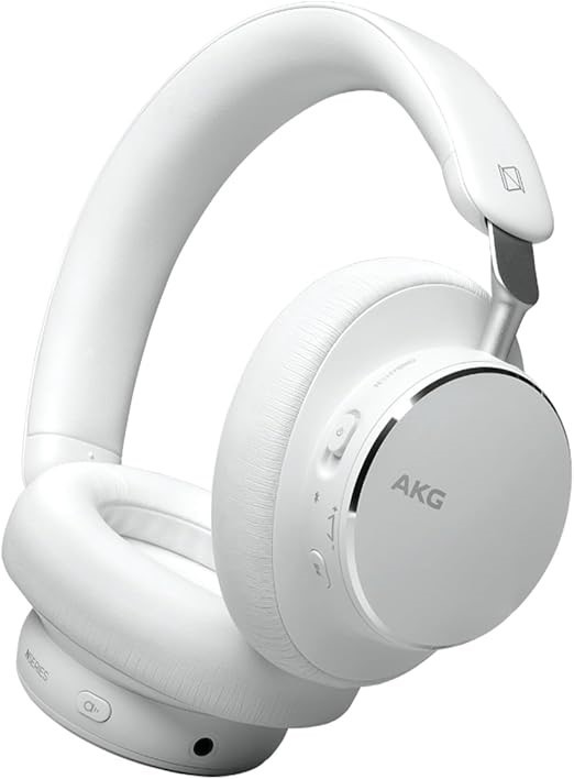 AKG N9 Hybrid Noise Cancelling Over-Ear Headphones, White.
