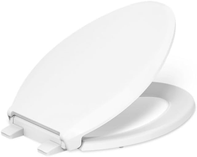 KOHLER Cachet ReadyLatch Elongated Toilet Seat, Quiet-Close Lid and Seat, C