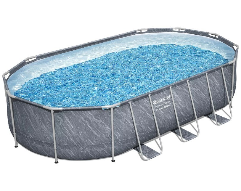 BESTWAY Platinum Series Power Steel 6.10m x 3.66m x 1.22m Above Ground Pool