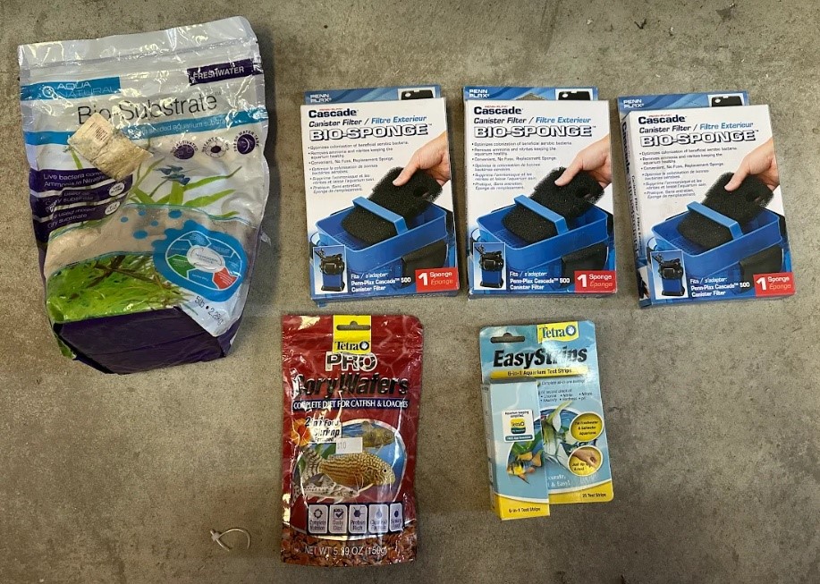 AQUARIUM CARE BUNDLE: Cascade Bio Sponge Canister Filters (3x) + Bio Substr