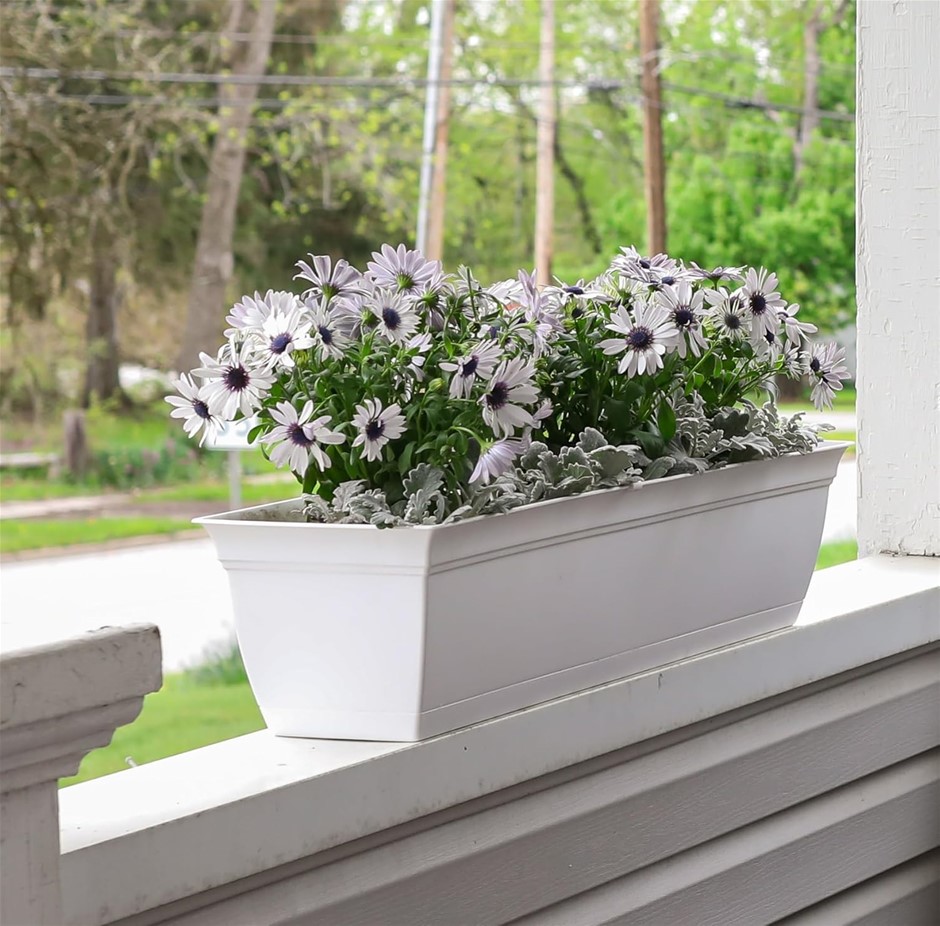 30 Inch ECLIPSE Window Planter Indoor Outdoor Rectangular Plant Pot for Flo