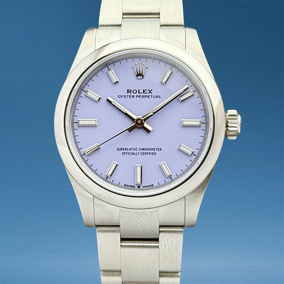 Rolex Oyster Perpetual 31 Lavender Dial Stainless Steel 277200 2025 BxP