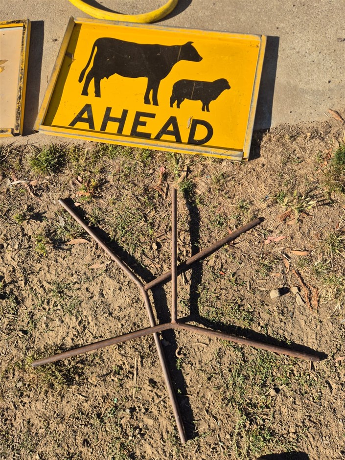 Livestock Ahead Sign