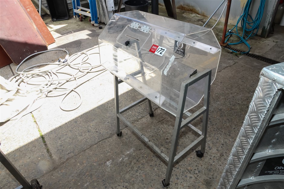 Lucky Draw Raffle Barrel With Mobile Stand