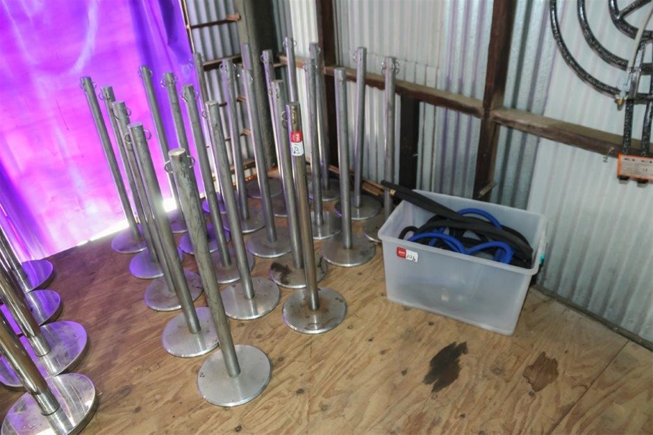 Crowd Control Bollard with Rope