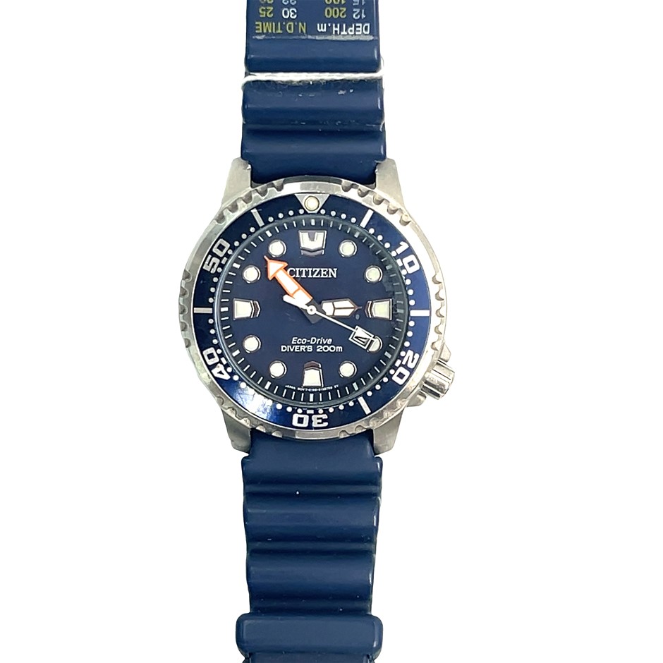 CITIZEN Eco-Drive Divers 200m Watch, model E168-S100631
