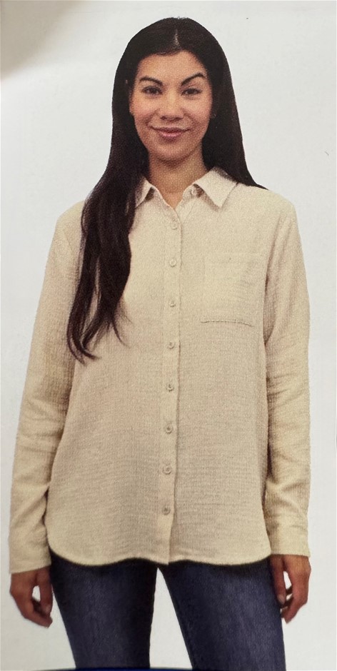 2 x LEO&NICOLE Women's Gauze Shirt, Size L, 100% Cotton, Shell. Buyers Not