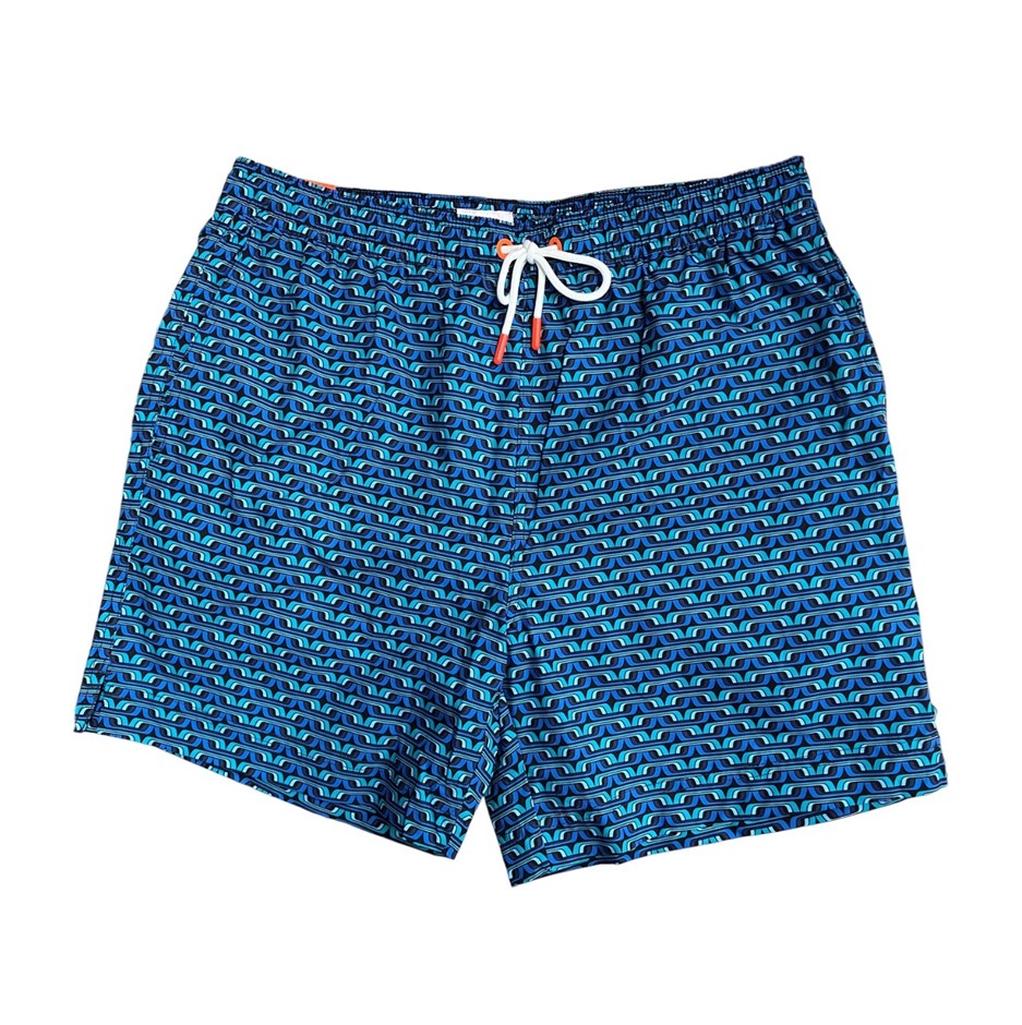 SWIMS Men's Swim Short, Size 2XL, Blue/Aqua.  Buyers Note - Discount Freigh