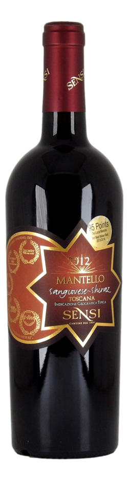 Sensi Mantello Sangiovese-Shiraz Toscana IGT 2012 (1x 750mL), Italy.