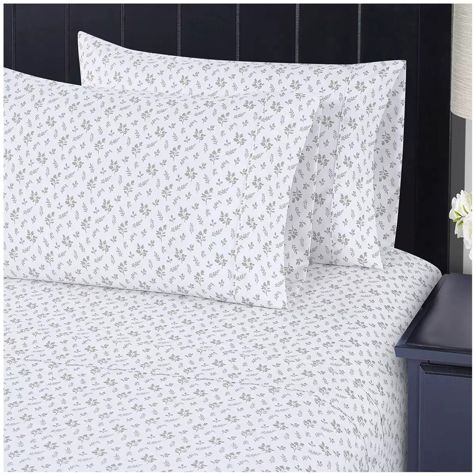 SOUTH POINT 6pc Sheet Set, Size Queen, Fresca Leaf.