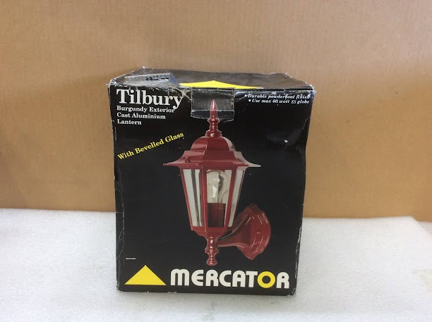Mercator Tilbury Burgundy Exterior Cast Aluminium Lantern