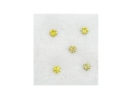 0.09 Carat yellow round five diamond