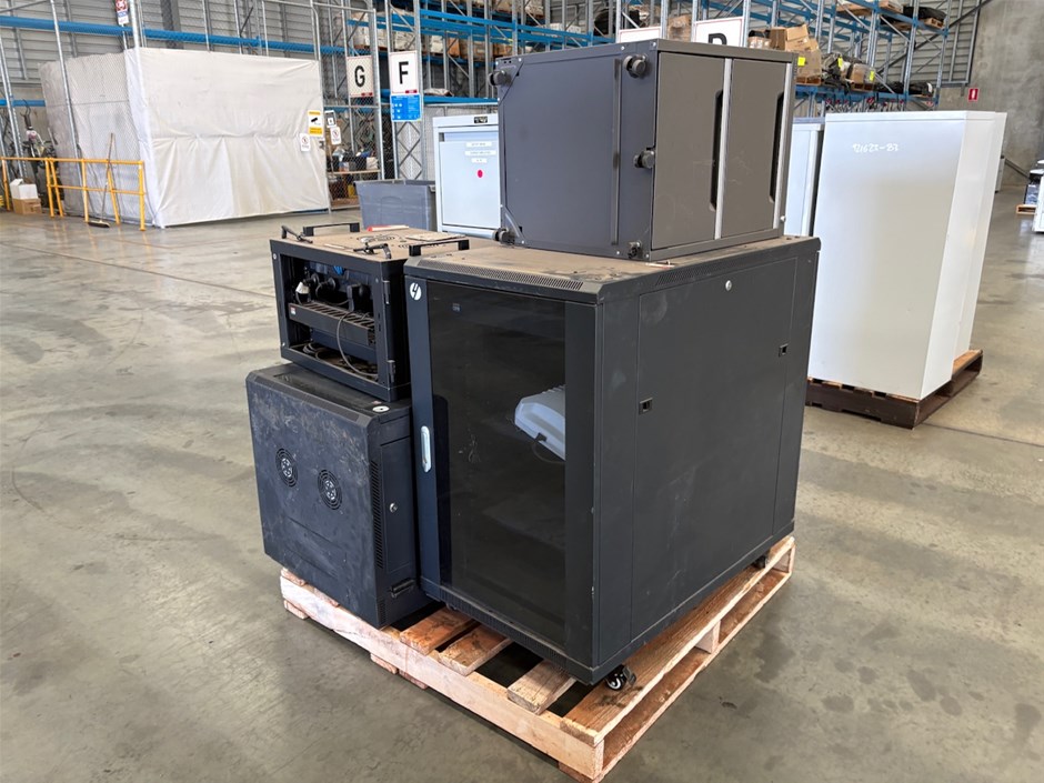 <p>Server Cabinets and Filing Cupboard on Pallet</p>