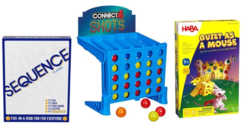3 x Assorted Family Board Games Including CONNECT 4 Shots Board Game, JAX S