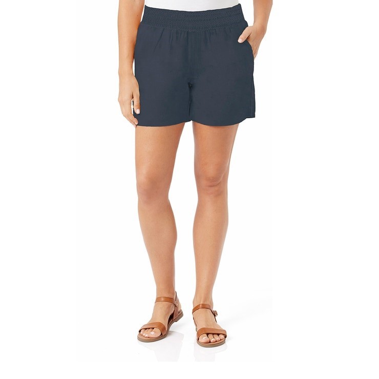 BRIGGS Women's Linen Short, Size XL, Navy.  Buyers Note - Discount Freight
