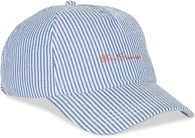 BEN SHERMAN Men's Seersucker Cap, Royal, One Size. RRP: $49.95. Buyers Not