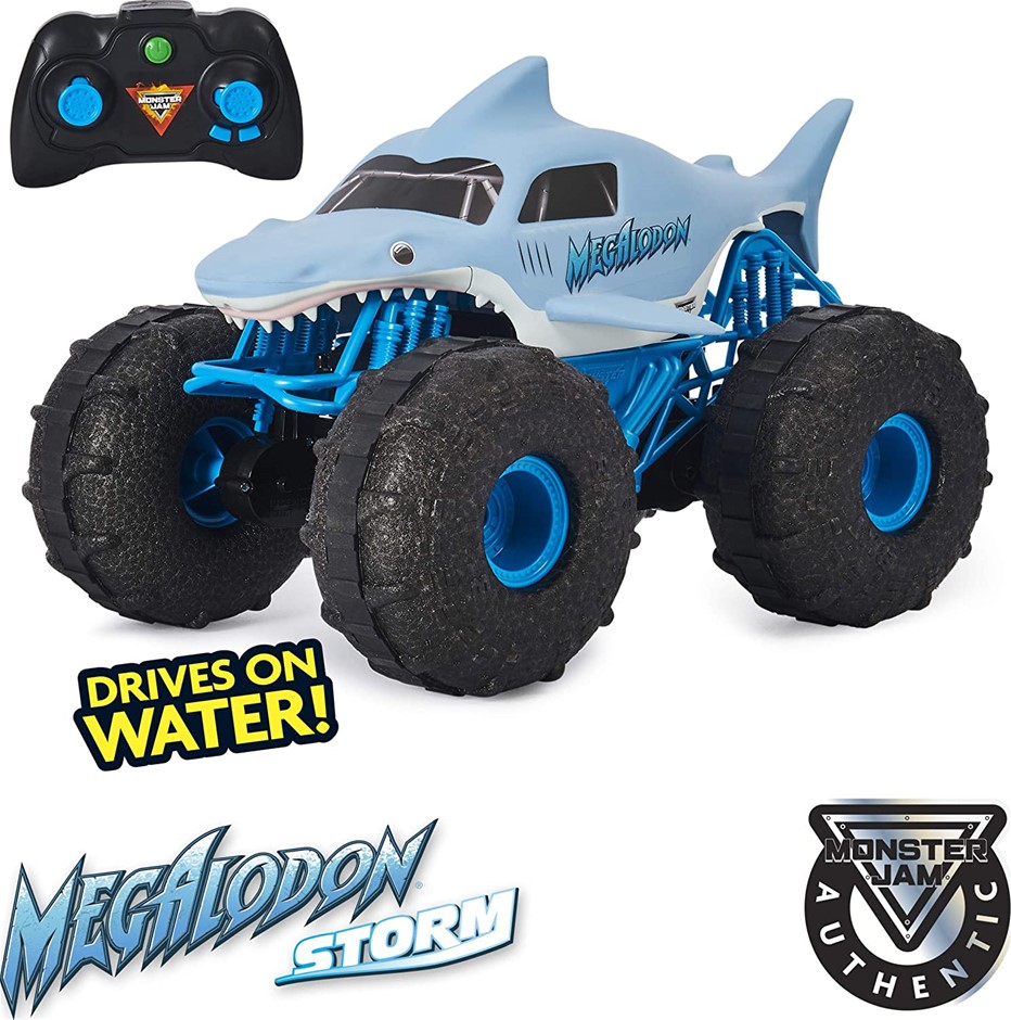 2 x MONSTER JAM Megalodon Storm GBL Toy. NB: Minor Use & Untested.