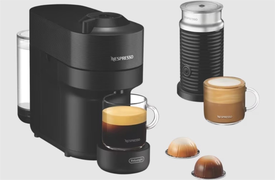 DELONGHI Nespresso Vertuo POP Black with Aeroccino 3, Model: ENV90BAE NB: M