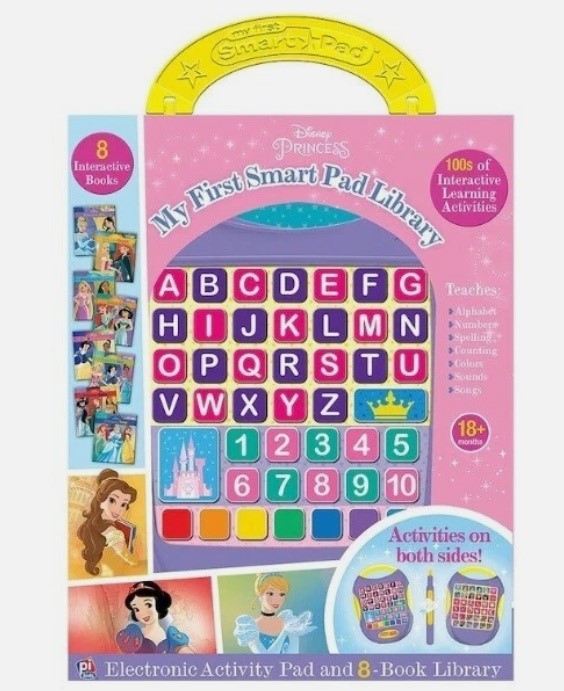 MY FIRST SMART PAD DISNEY PRINCESS Electronic Activity Pad and 8-Book Libra