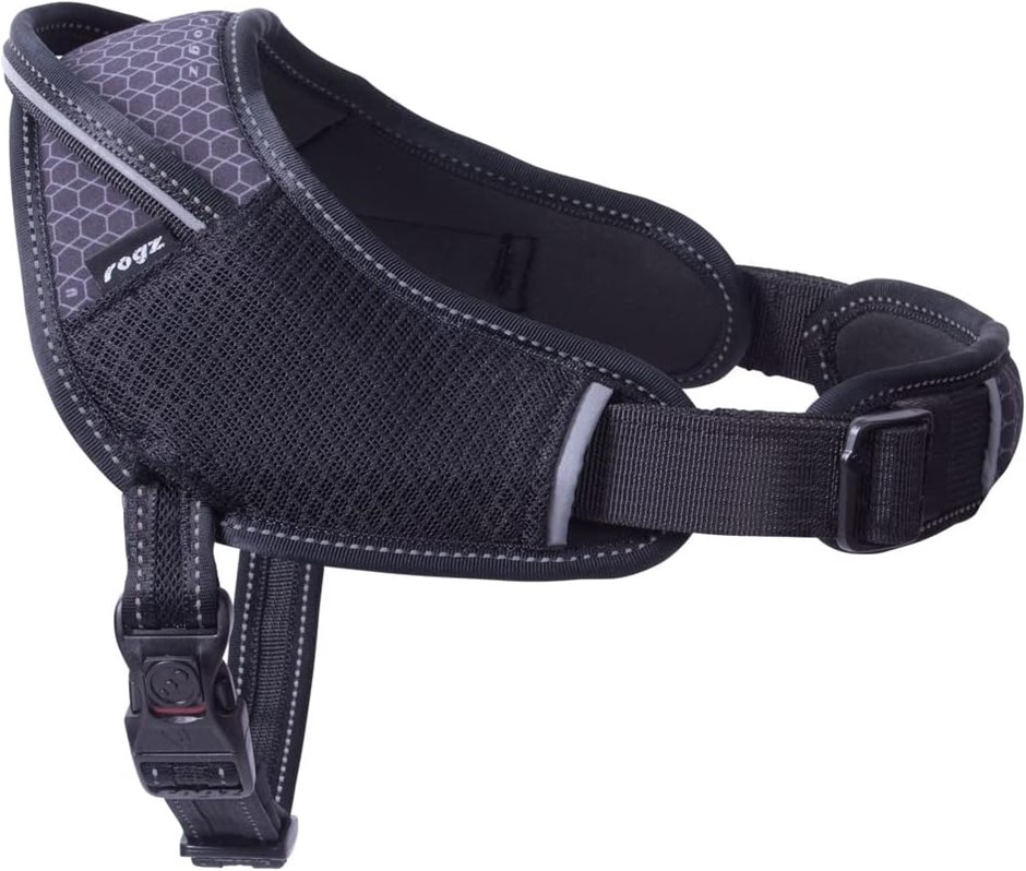 ROGZ Airtech Sport Dog Harness, Nightsky Black, Medium.