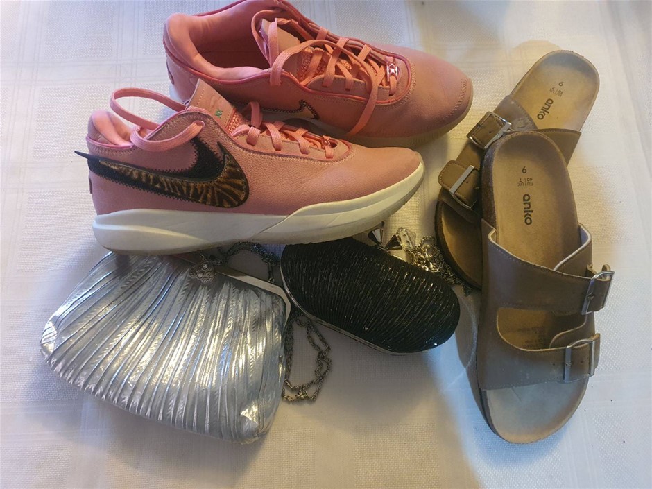 Shoes , Sandals , & Evening Bag in Good Condition , Used.