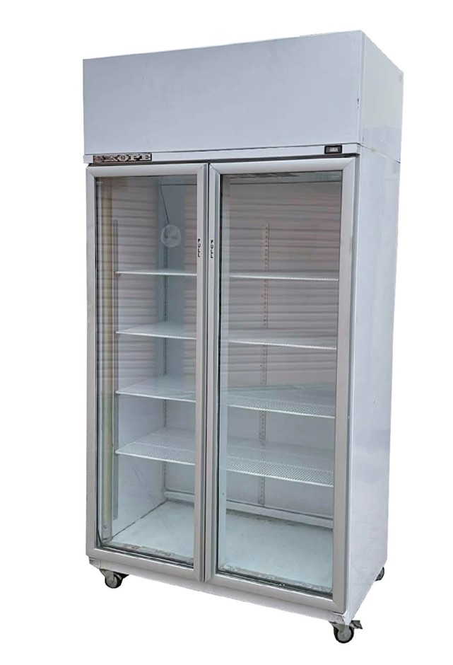 Skope 2 glass upright display fridge