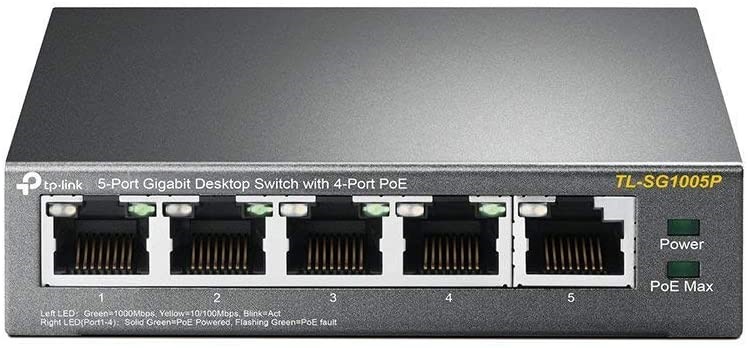TP-LINK 5-Port Gigabit Ethernet PoE Desktop Switch with 4-PoE Ports, IEEE 8