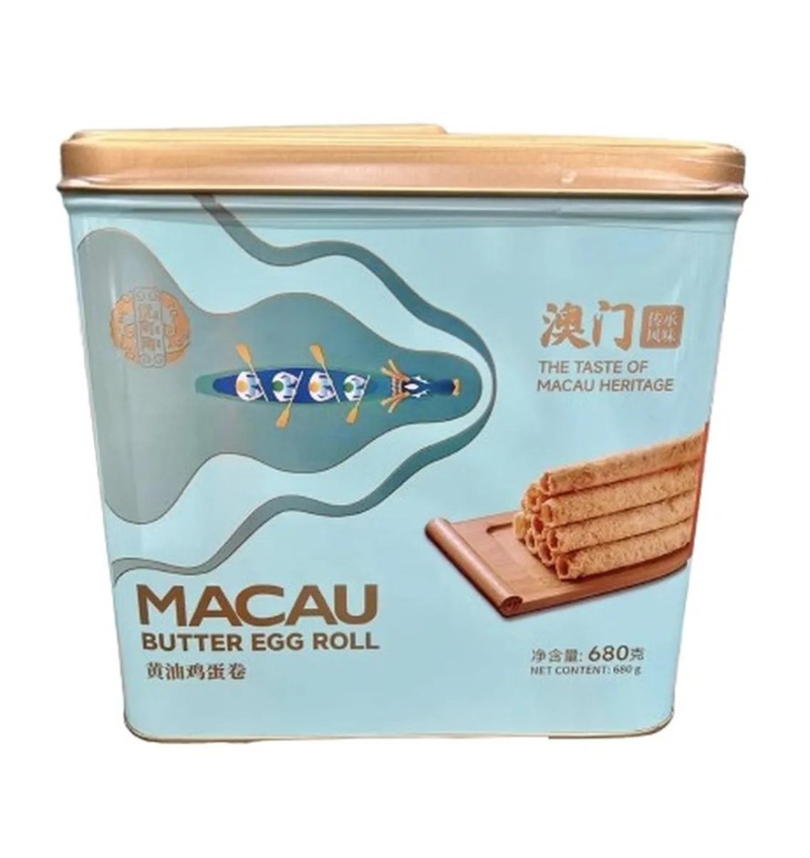 2 x MACAU Butter Egg Roll, 680g (18 x Individual Packs). N.B: Damaged tins