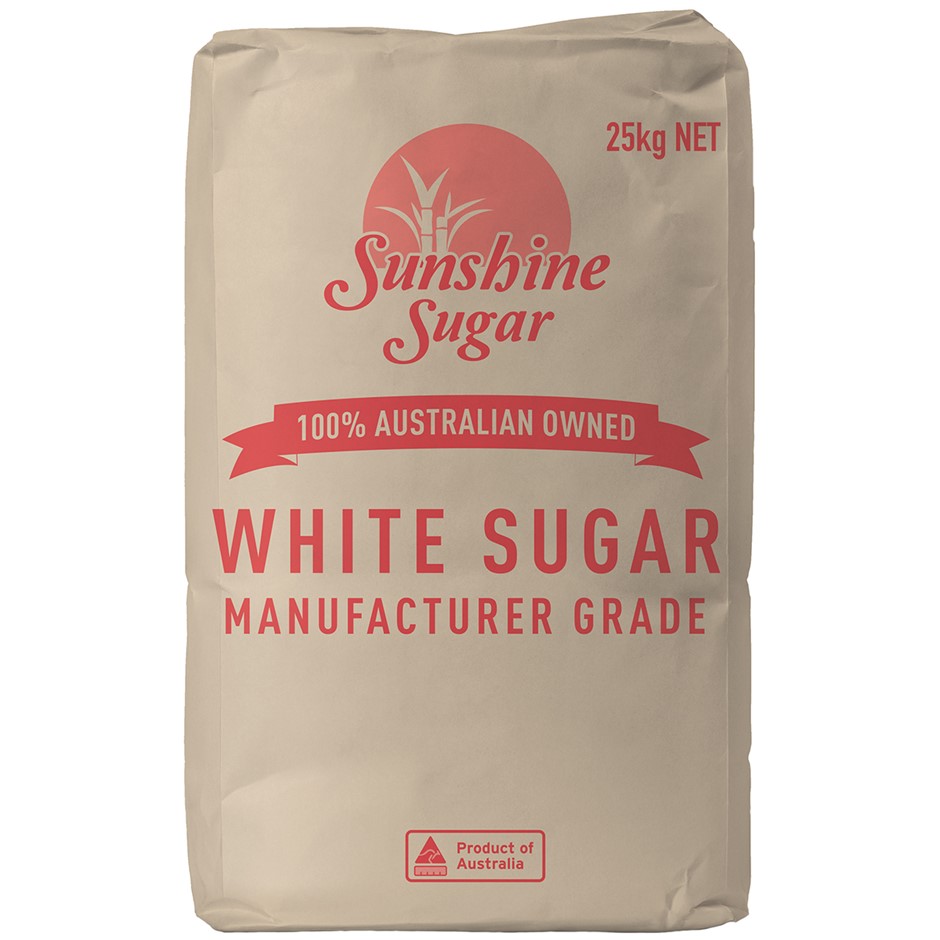 SUNSHINE SUGAR White Sugar, 25kg. N.B: Damaged packaging.