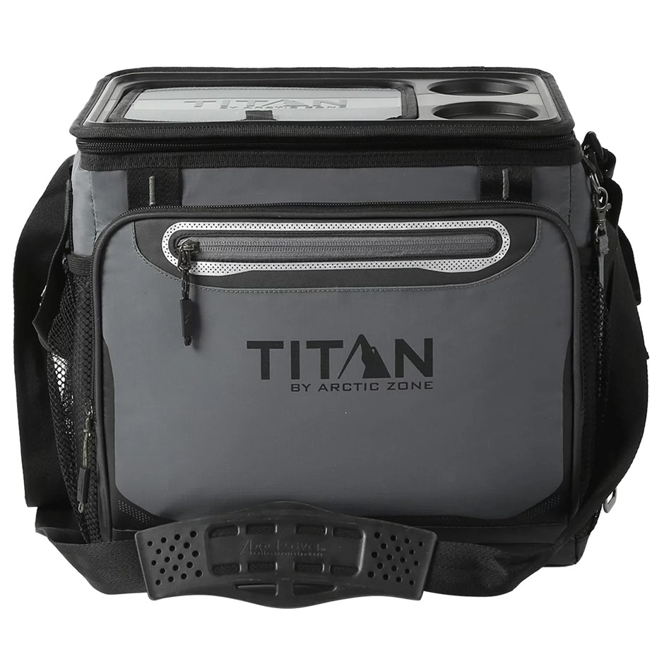TITAN 40 Can Collapsible Cooler, Grey. NB: Used, not in original packaging.