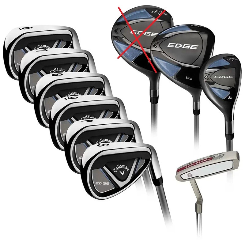 CALLAWAY Edge Men's 10 Piece Right Handed Regular Flex Golf Club Set, Model