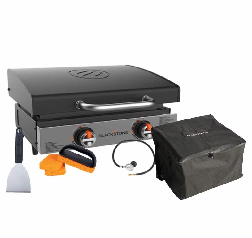 BLACKSTONE Original Tabletop Griddle With Hood Bundle.