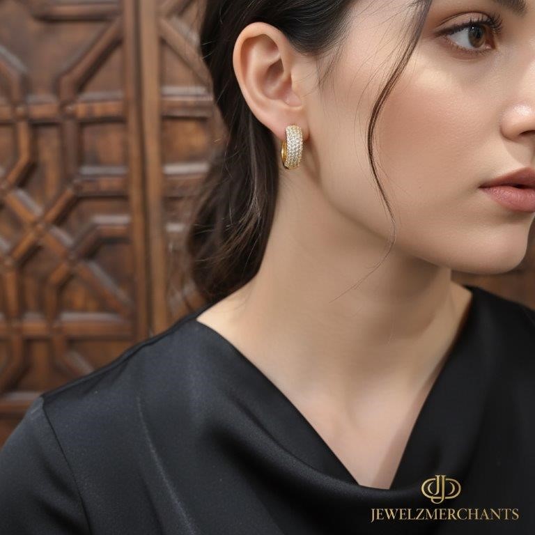 22K/Italy Gold Filled Earring -(stamped 22K/Italy)-Warranty Quality