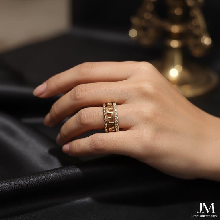 18K/Italy Gold Filled Ring -(stamped 18K/Italy)-Warranty Quality