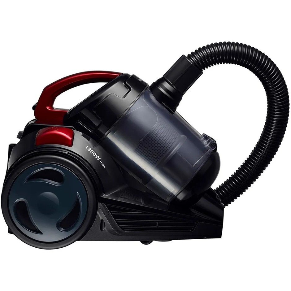 CONTEMPO Compact Vacuum Cleaner, 1800W, Black & Red. NB: minor use