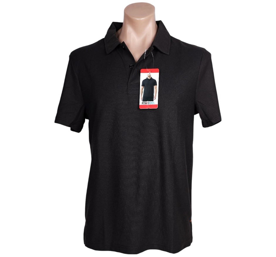 2 x 32DEGREES Men's Micro Pique Polo, Size M, 100% Polyester, Charcoal. Bu